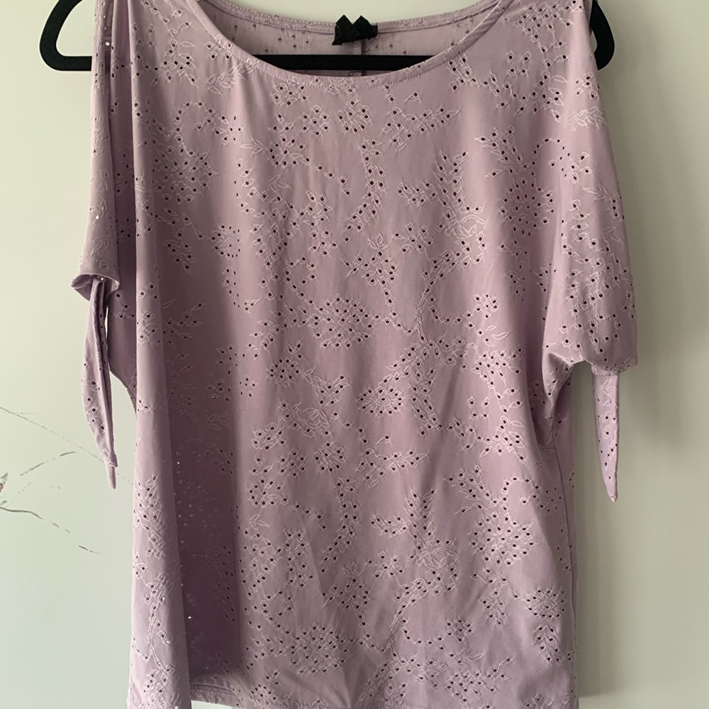 Lavender eyelet top. W5 M